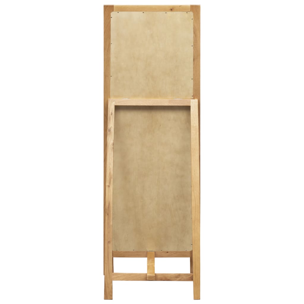 Väggspegel 48x46,5x150 cm massiv ek