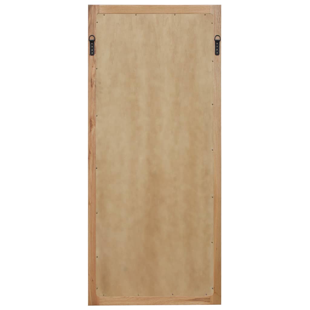 Väggspegel 50x140 cm massiv ek
