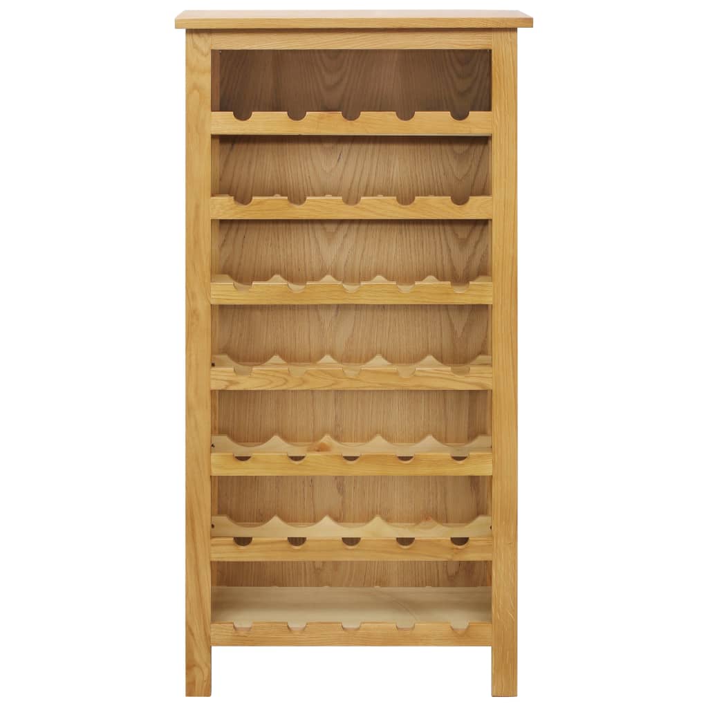Vinställ Vinskåp 56x32x110 cm massivt ekträ