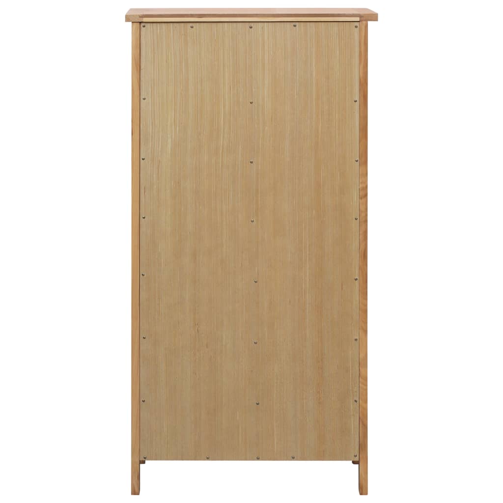 Vinställ Vinskåp 56x32x110 cm massivt ekträ