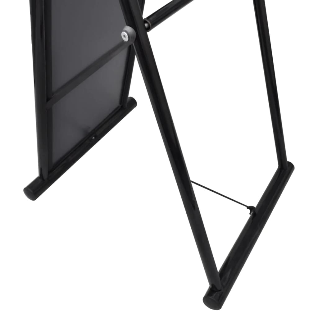 Väggspegel 152 cm svart