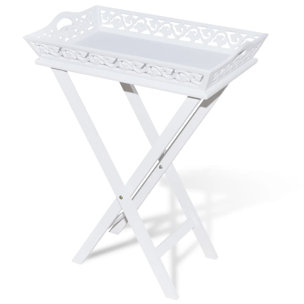 Sidobord Vit med bricka