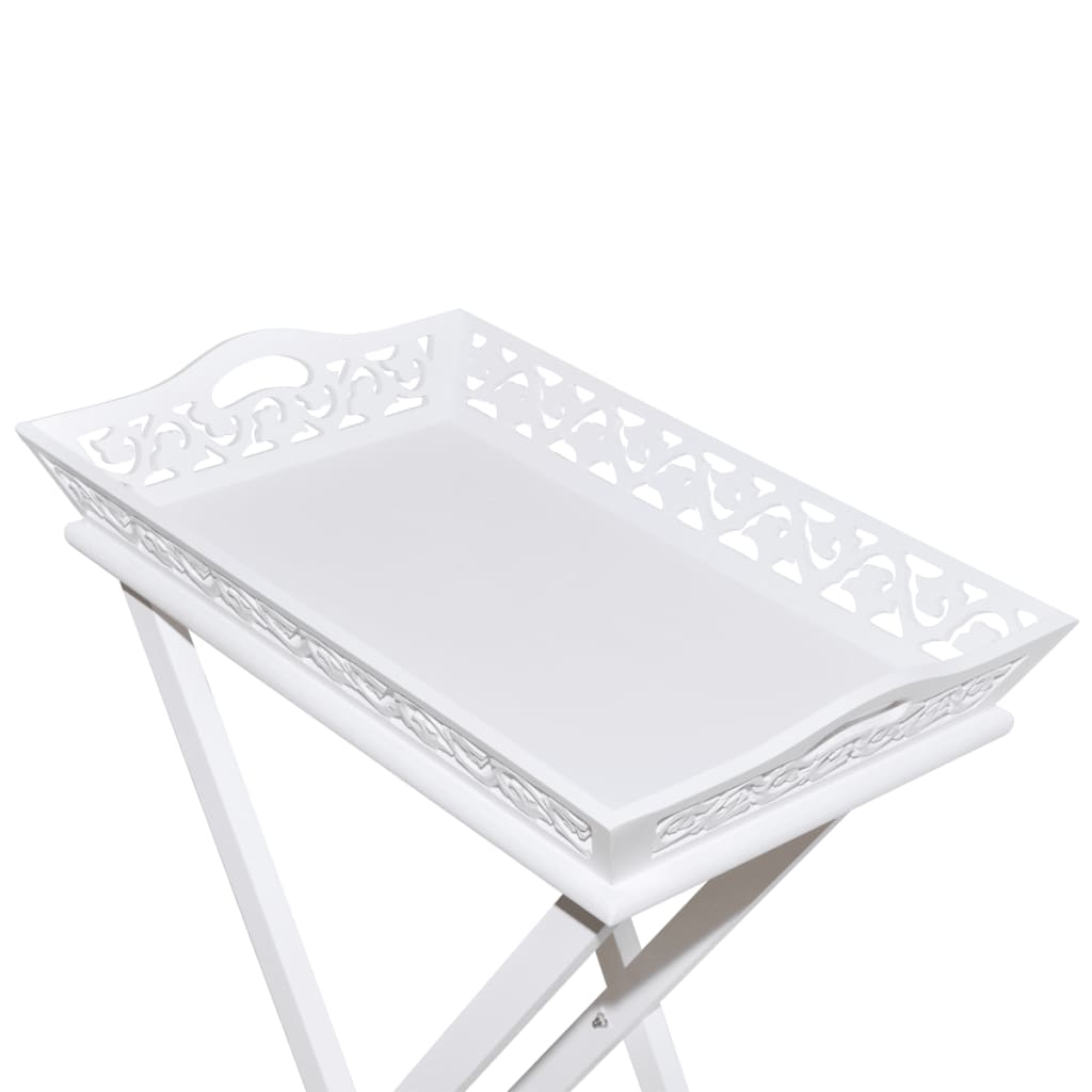 Sidobord Vit med bricka