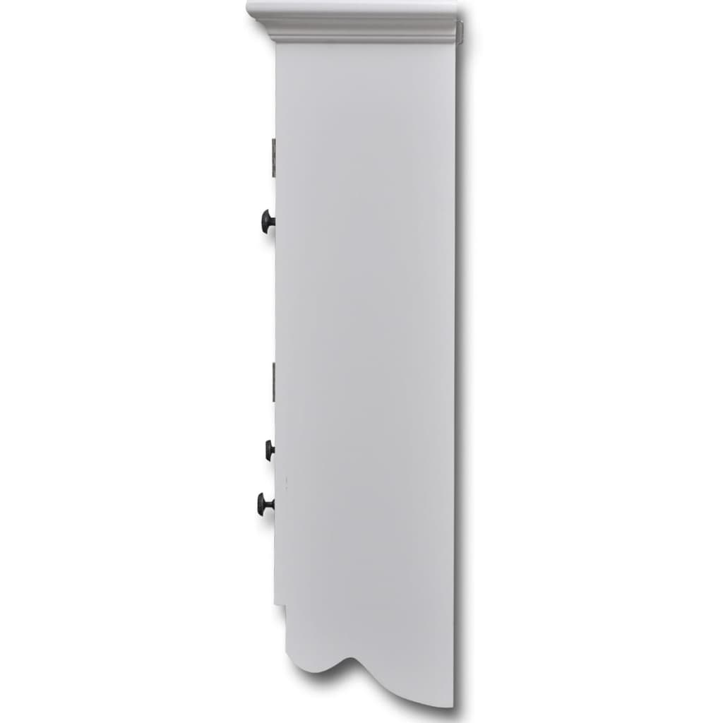 Väggskåp Vit med glaslucka Vit 59 x 22,5 x 74 cm