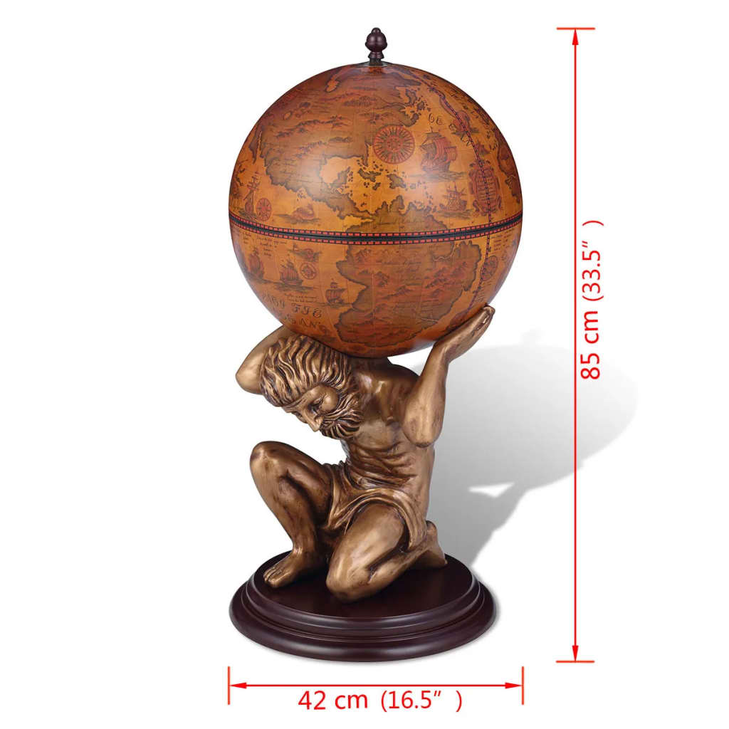 Vinställ Jordglobsbar Atlas 42 x 42 x 85 cm
