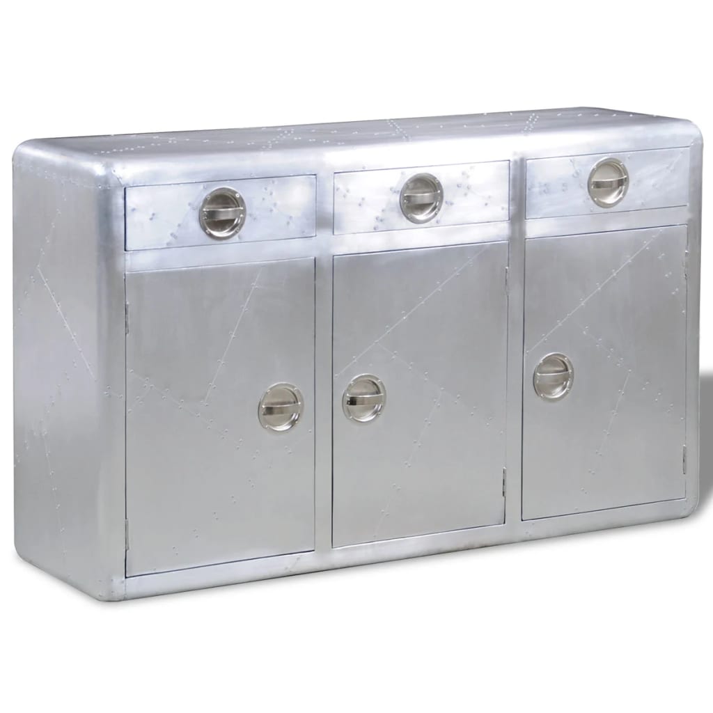 Sidobord DIV. i aluminium Aviator med 3 lådor