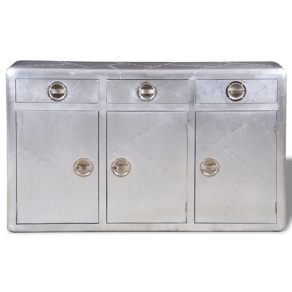 Sidobord DIV. i aluminium Aviator med 3 lådor