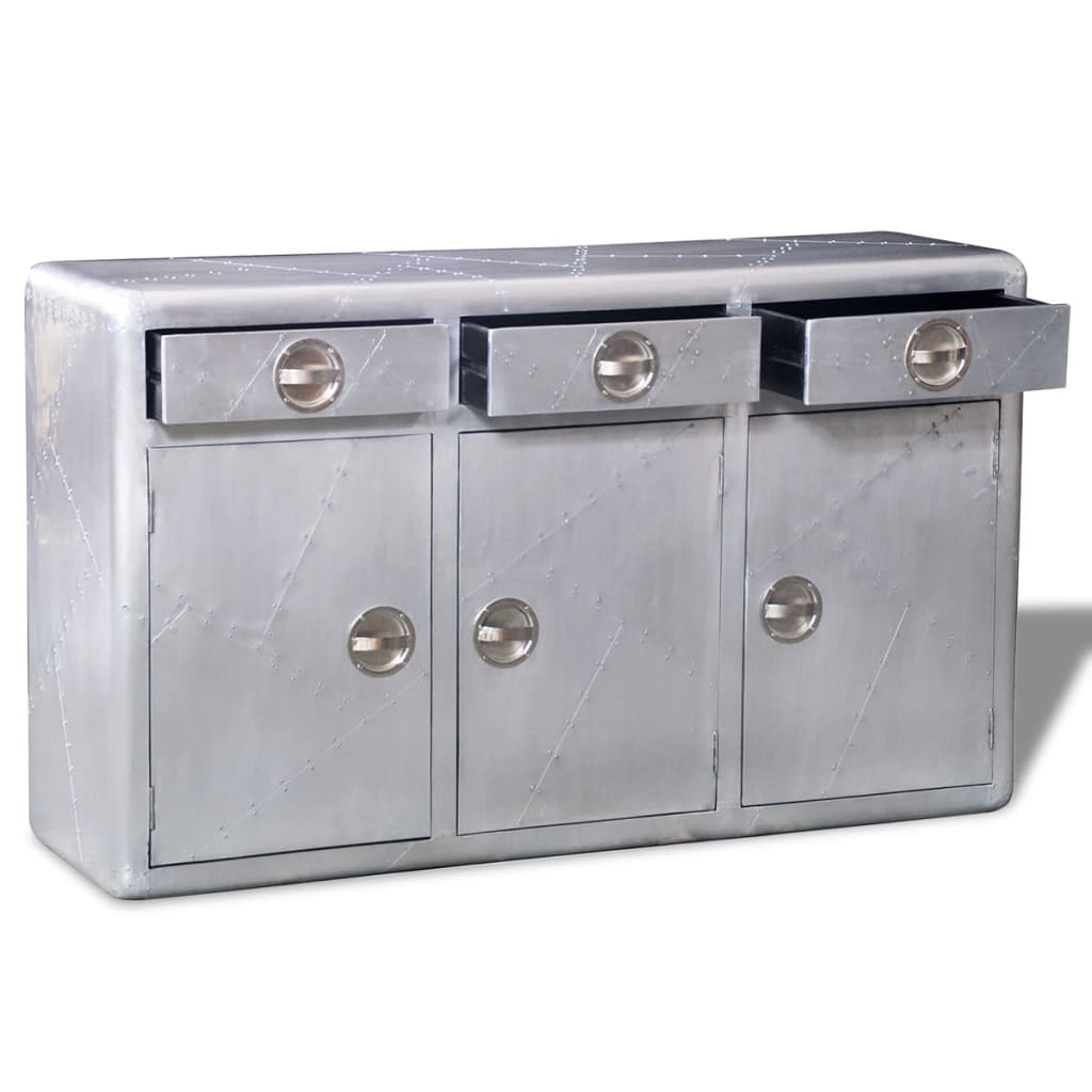 Sidobord DIV. i aluminium Aviator med 3 lådor