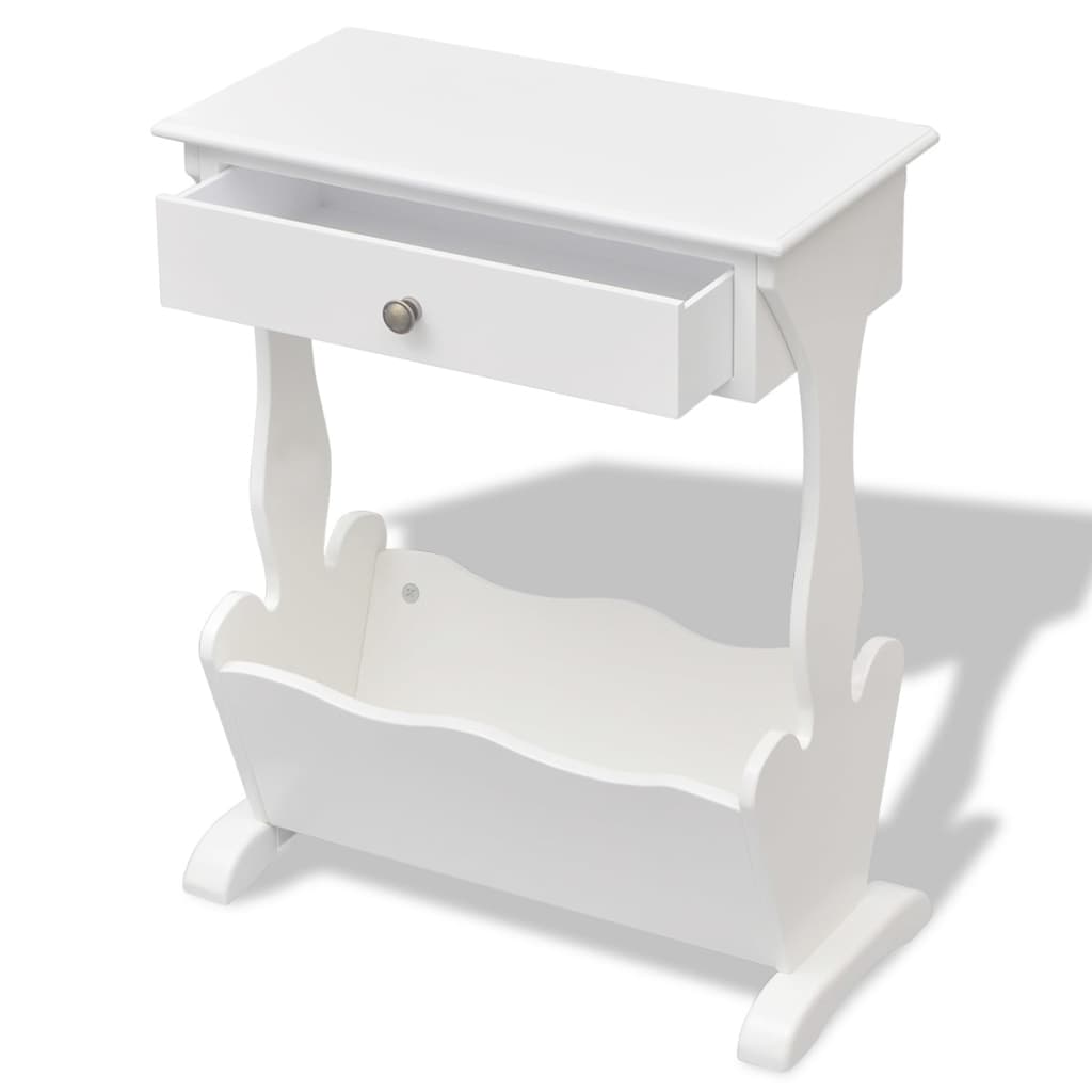 Sidobord Vit 48,5 x 24 x 61 cm