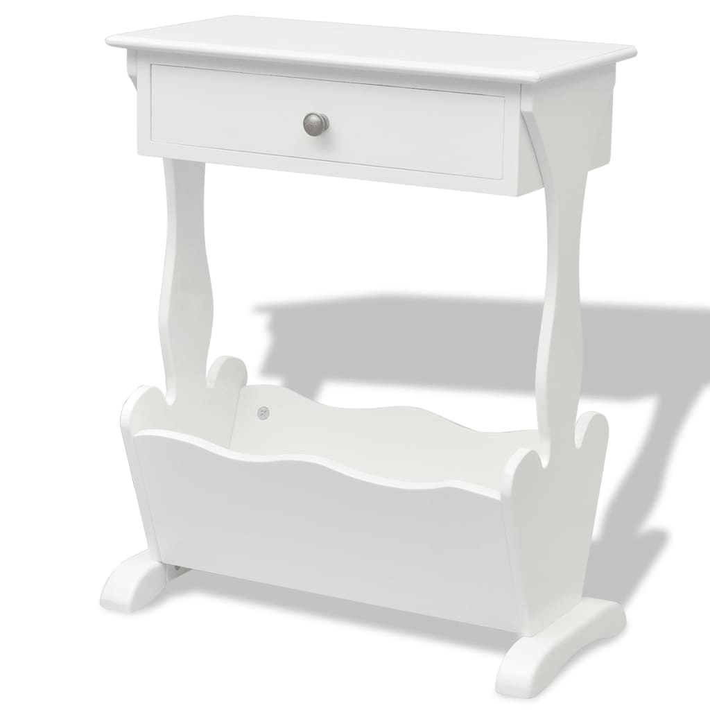 Sidobord Vit 48,5 x 24 x 61 cm