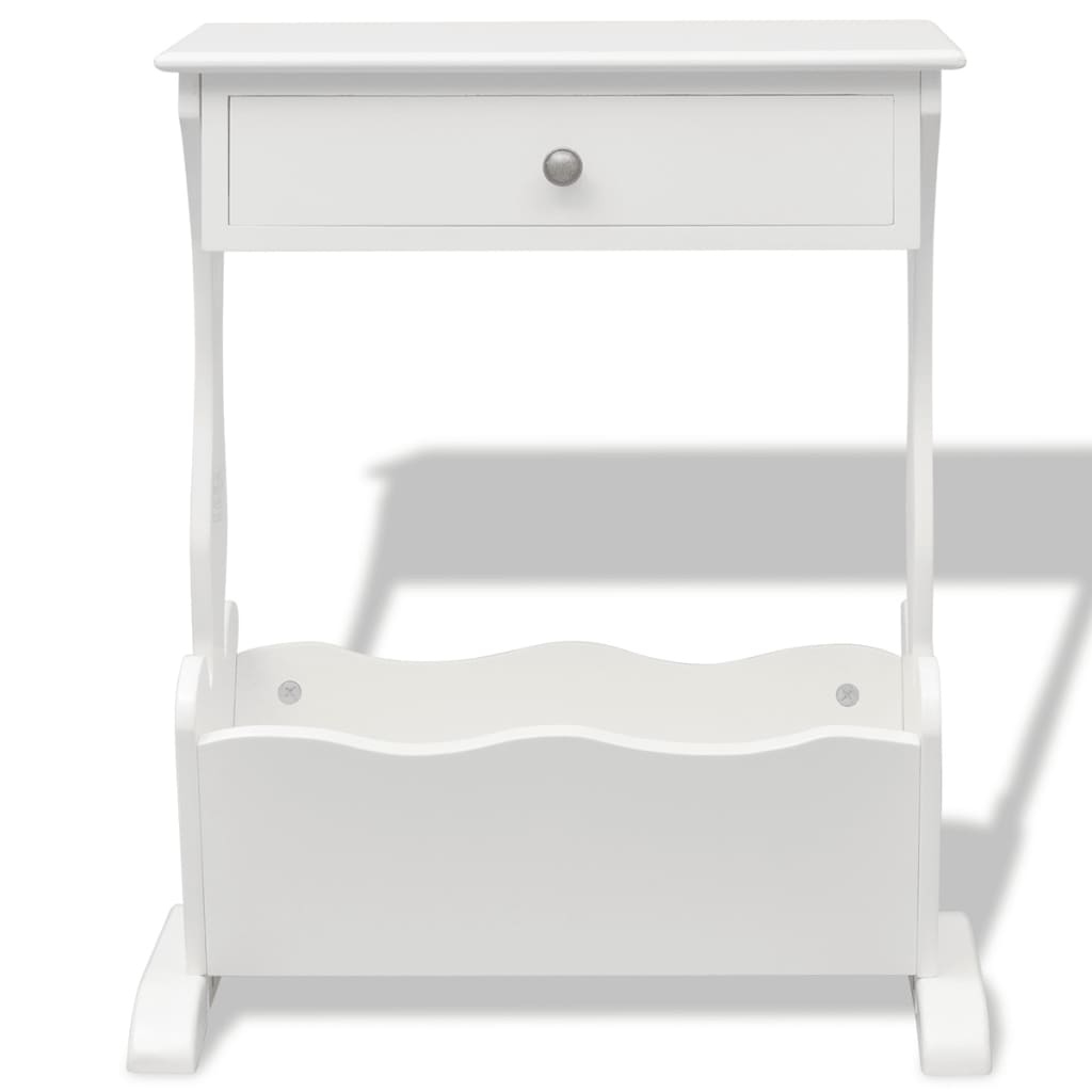 Sidobord Vit 48,5 x 24 x 61 cm