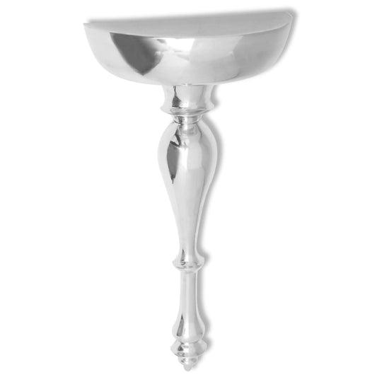 Vägghylla DIV. hylla/konsolbord aluminium silver 35x17x81 cm