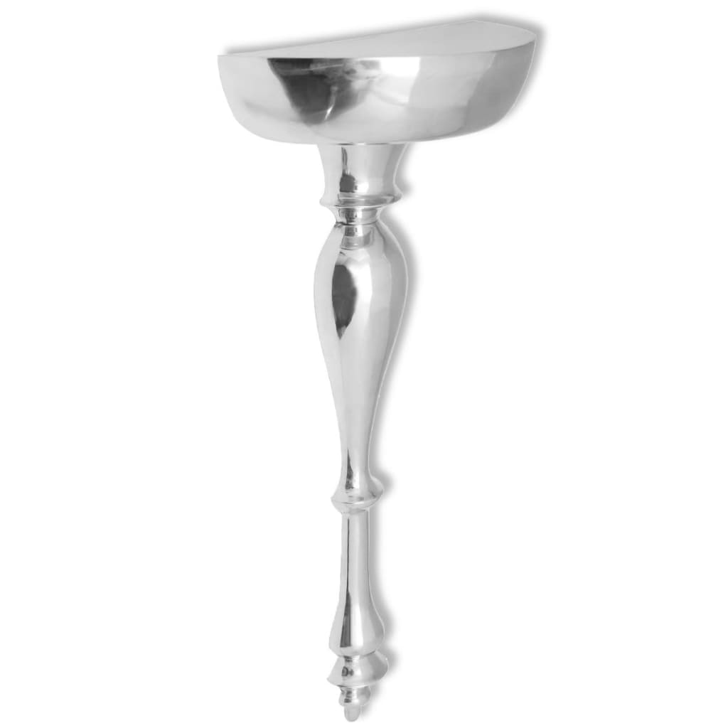 Vägghylla DIV. hylla/konsolbord aluminium silver 35x17x81 cm