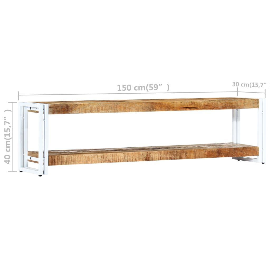 TV-bänk 150x30x40 cm massivt mangoträ