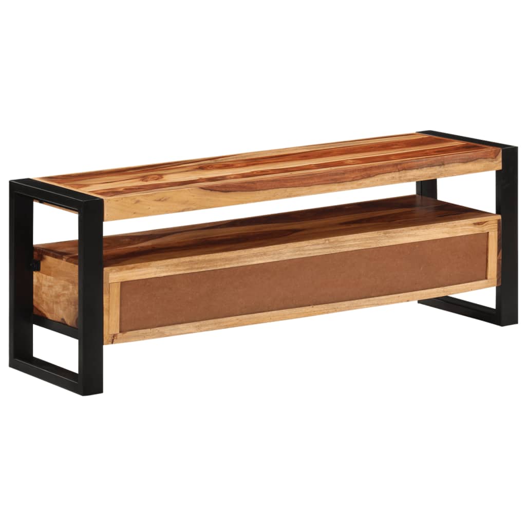 Tv-bänk 120x35x45 cm massivt sheshamträ