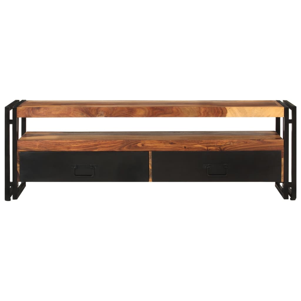 TV-bänk 120x30x40 cm massivt sheshamträ