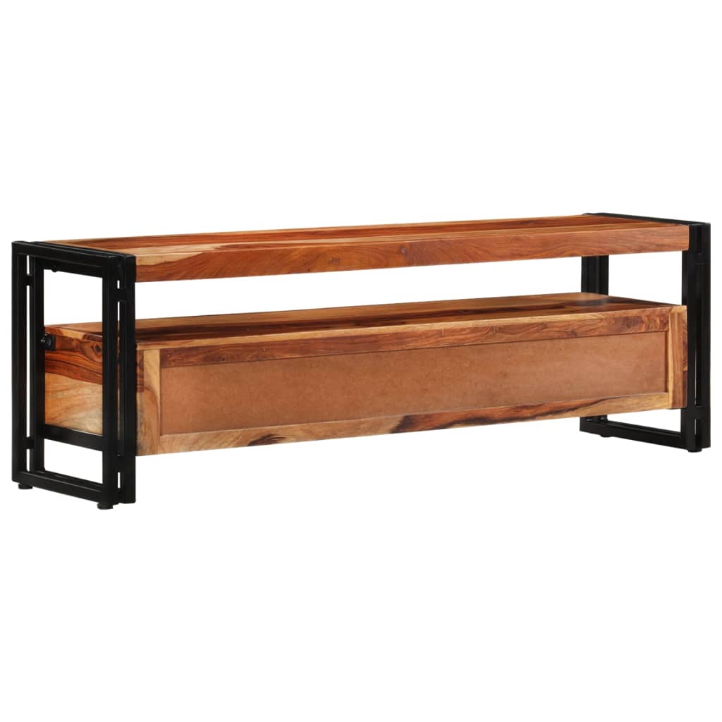 TV-bänk 120x30x40 cm massivt sheshamträ