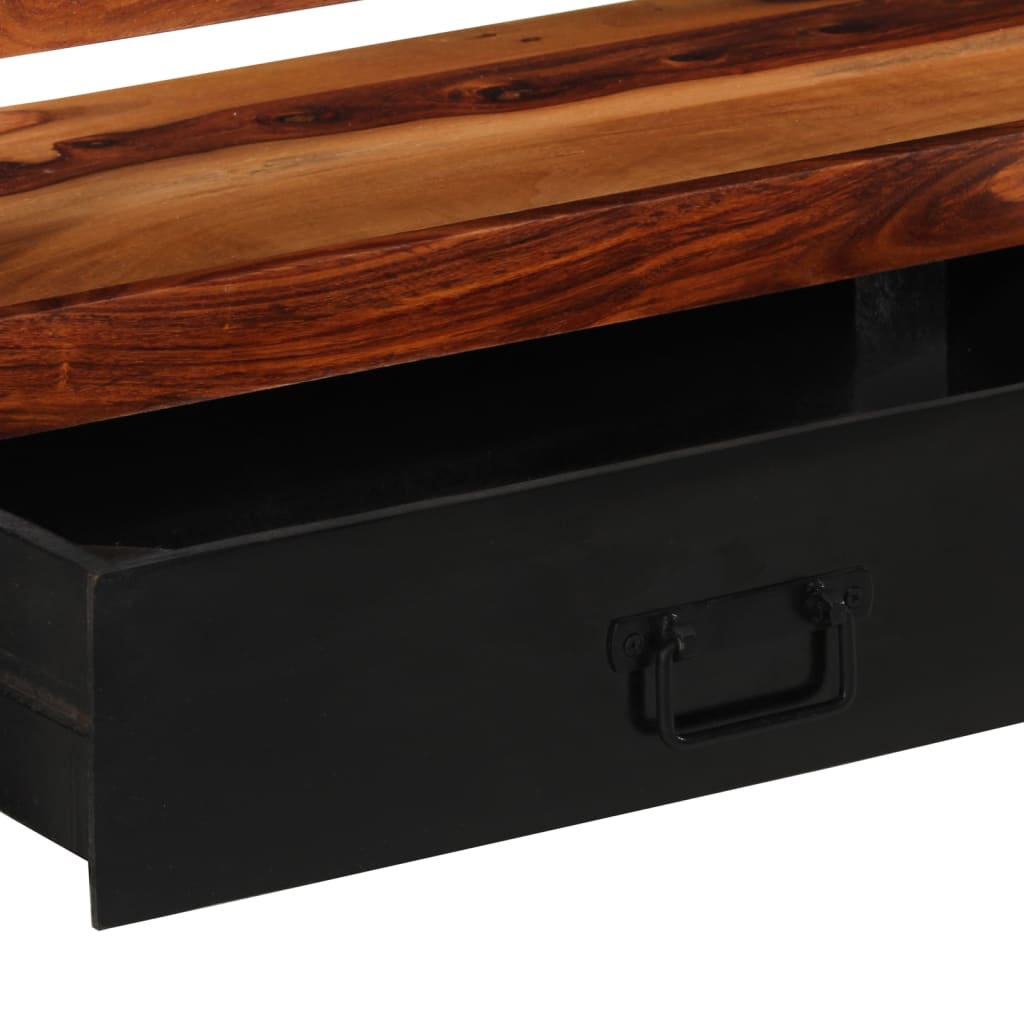 TV-bänk 120x30x40 cm massivt sheshamträ