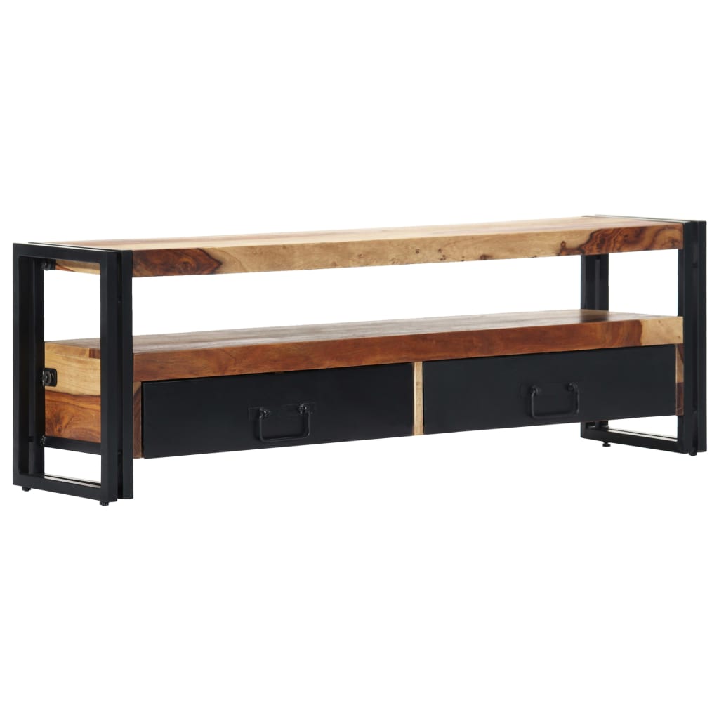 TV-bänk 120x30x40 cm massivt sheshamträ