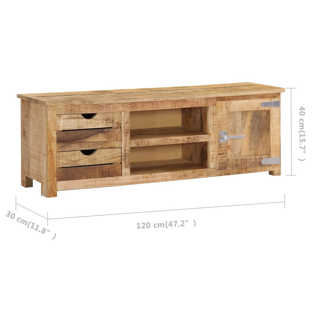 TV-bänk 120x30x40 cm massivt mangoträ