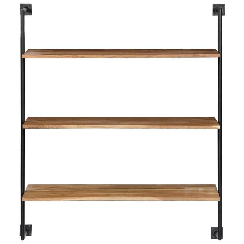 Vägghylla 94x35x113 cm massivt akaciaträ