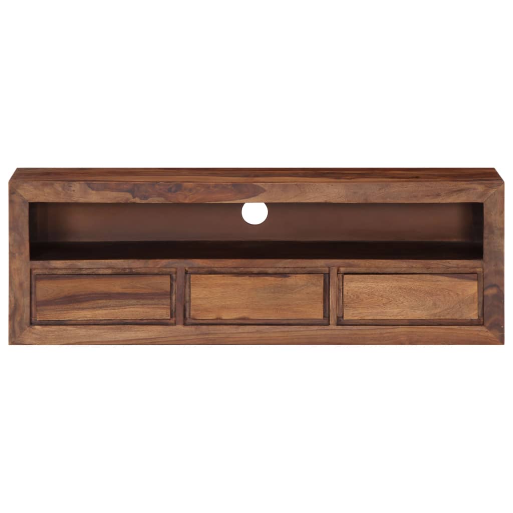TV-bänk 120x30x40 cm massivt sheshamträ
