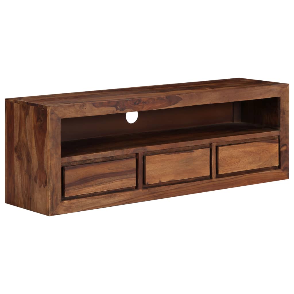 TV-bänk 120x30x40 cm massivt sheshamträ