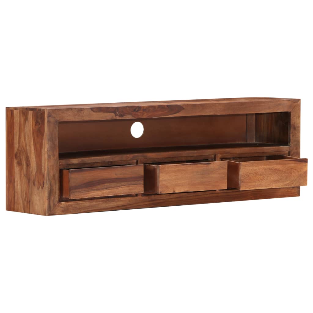 TV-bänk 120x30x40 cm massivt sheshamträ