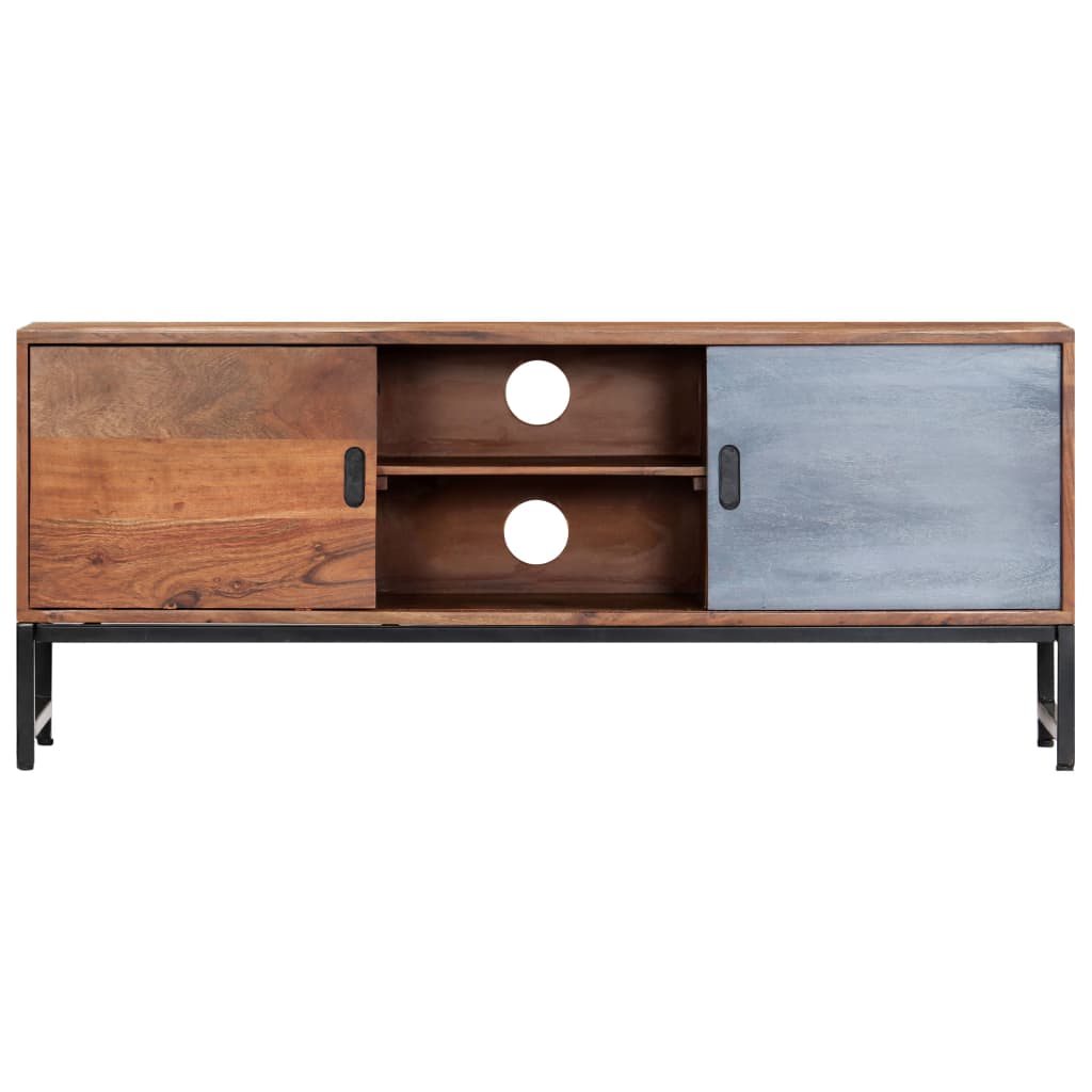TV-bänk 120x30x49 cm massivt akaciaträ