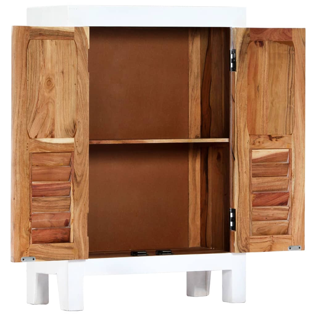 Skänk Vit 60x30x89 cm massivt mangoträ
