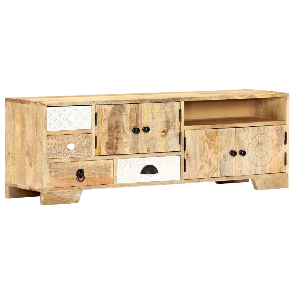 TV-bänk 120x30x40 cm massivt mangoträ
