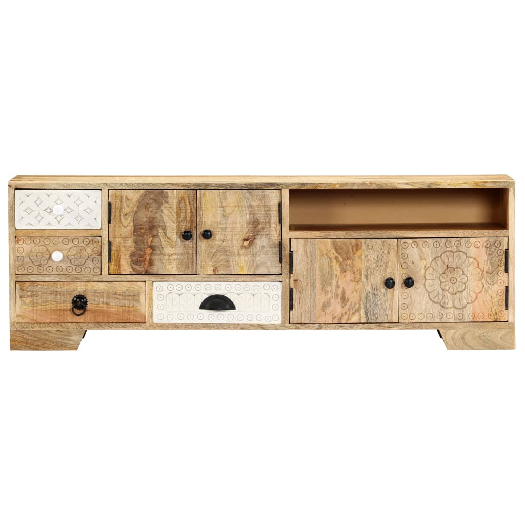 TV-bänk 120x30x40 cm massivt mangoträ
