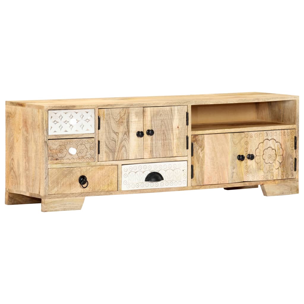 TV-bänk 120x30x40 cm massivt mangoträ