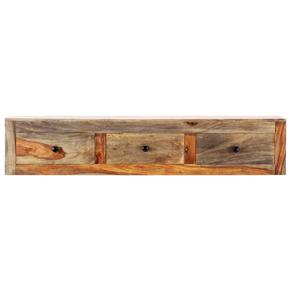 Avlastningsbord Konsolbord Trä Väggmonterat 100x25x20 cm massivt sheshamträ