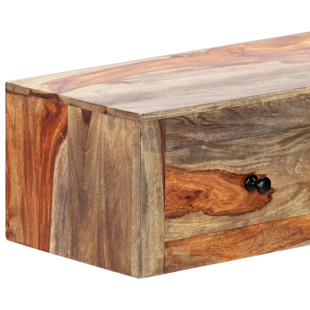 Avlastningsbord Konsolbord Trä Väggmonterat 100x25x20 cm massivt sheshamträ