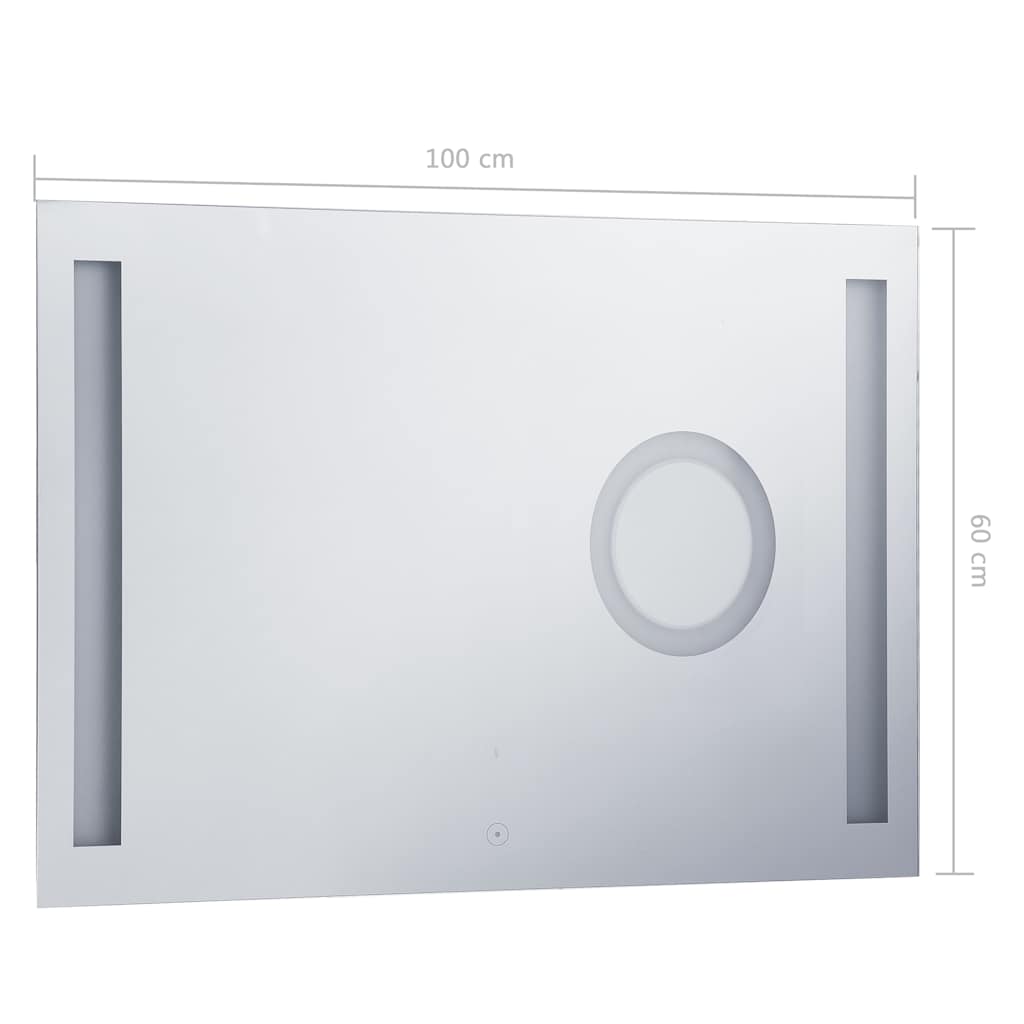 Badrumsspegel LED med touch-sensor 100x60 cm