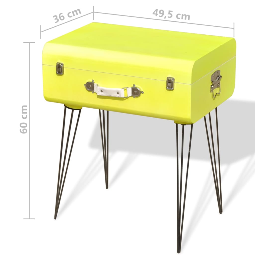 Sängbord 2 st 49,5x36x60 cm gul
