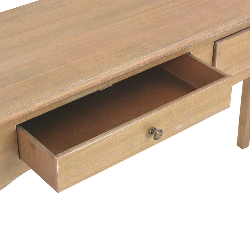 Avlastningsbord Konsollbord Trä med 2 lådor 110x35x76 cm massiv furu