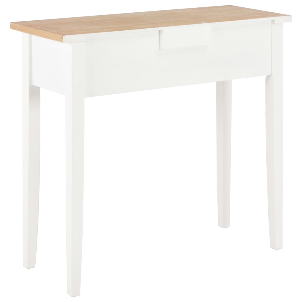 Avlastningsbord vit 79x30x74 cm trä