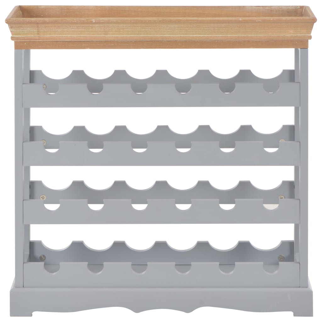Vinställ Vinskåp Grå 70x22,5x70,5 cm MDF