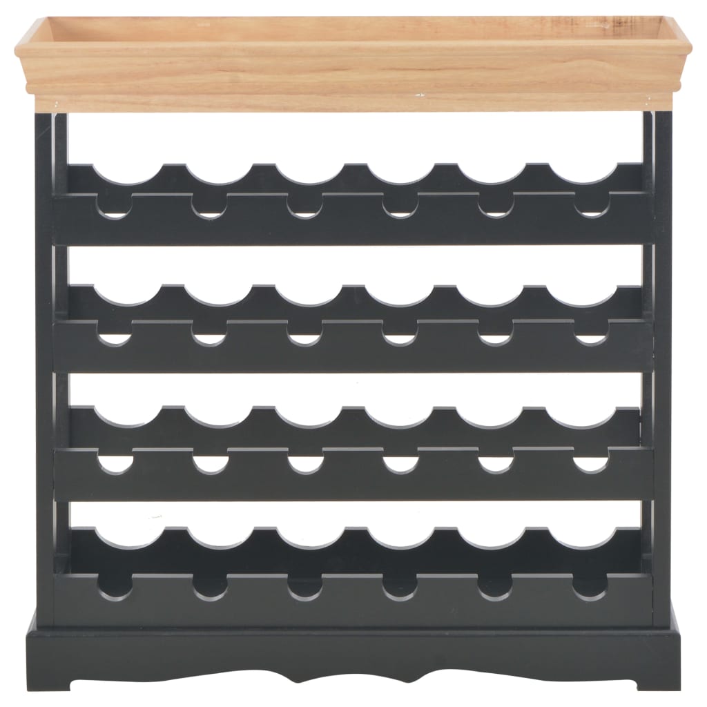 Vinställ Vinskåp Svart 70x22,5x70,5 cm MDF