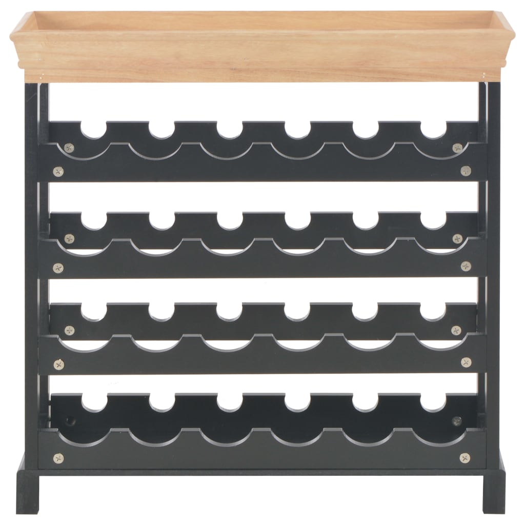Vinställ Vinskåp Svart 70x22,5x70,5 cm MDF