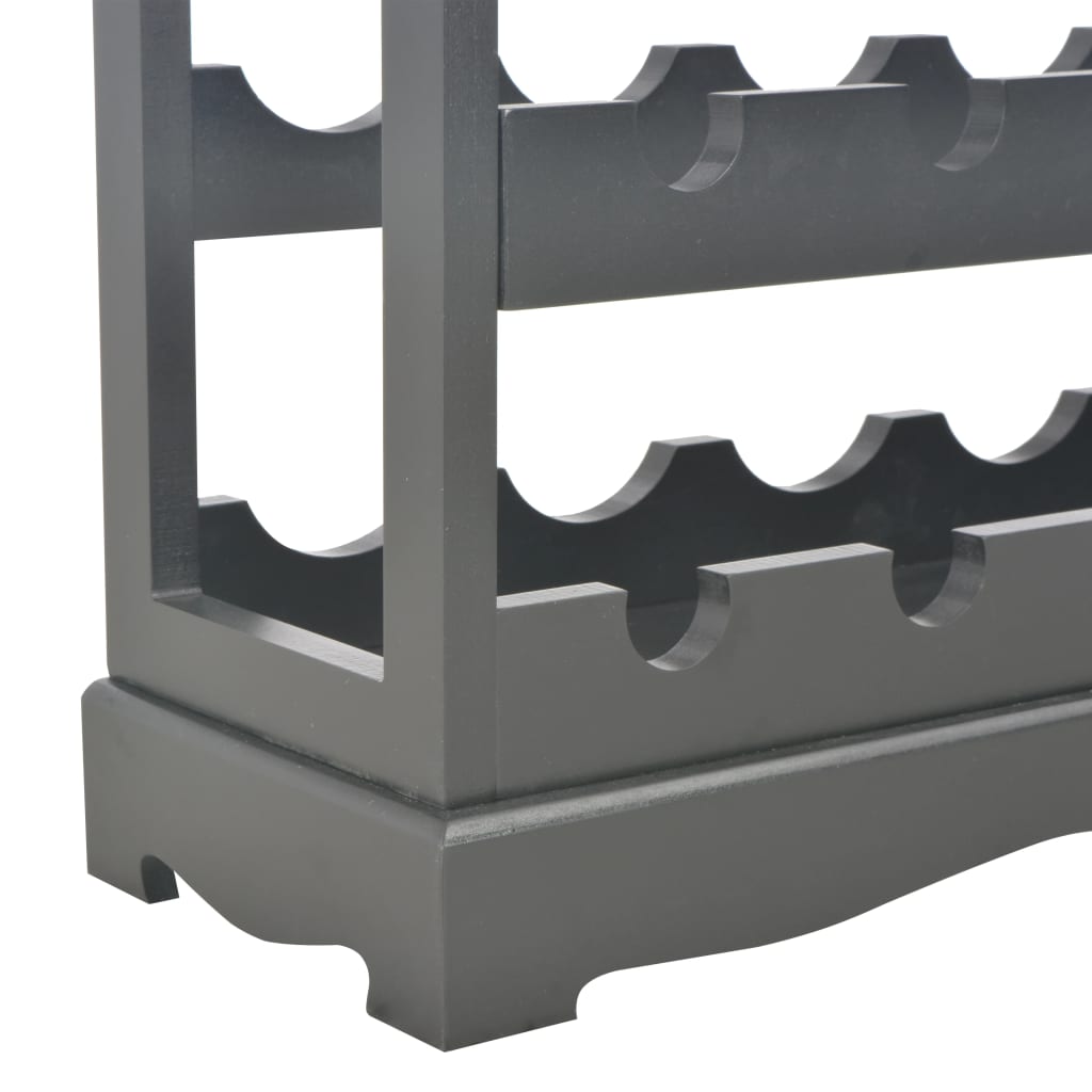 Vinställ Vinskåp Svart 70x22,5x70,5 cm MDF