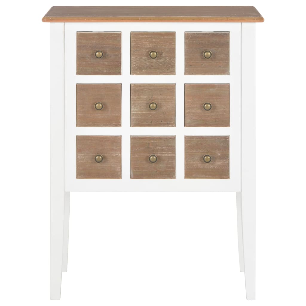 Skänk Vit 54x30x80 cm massivt trä