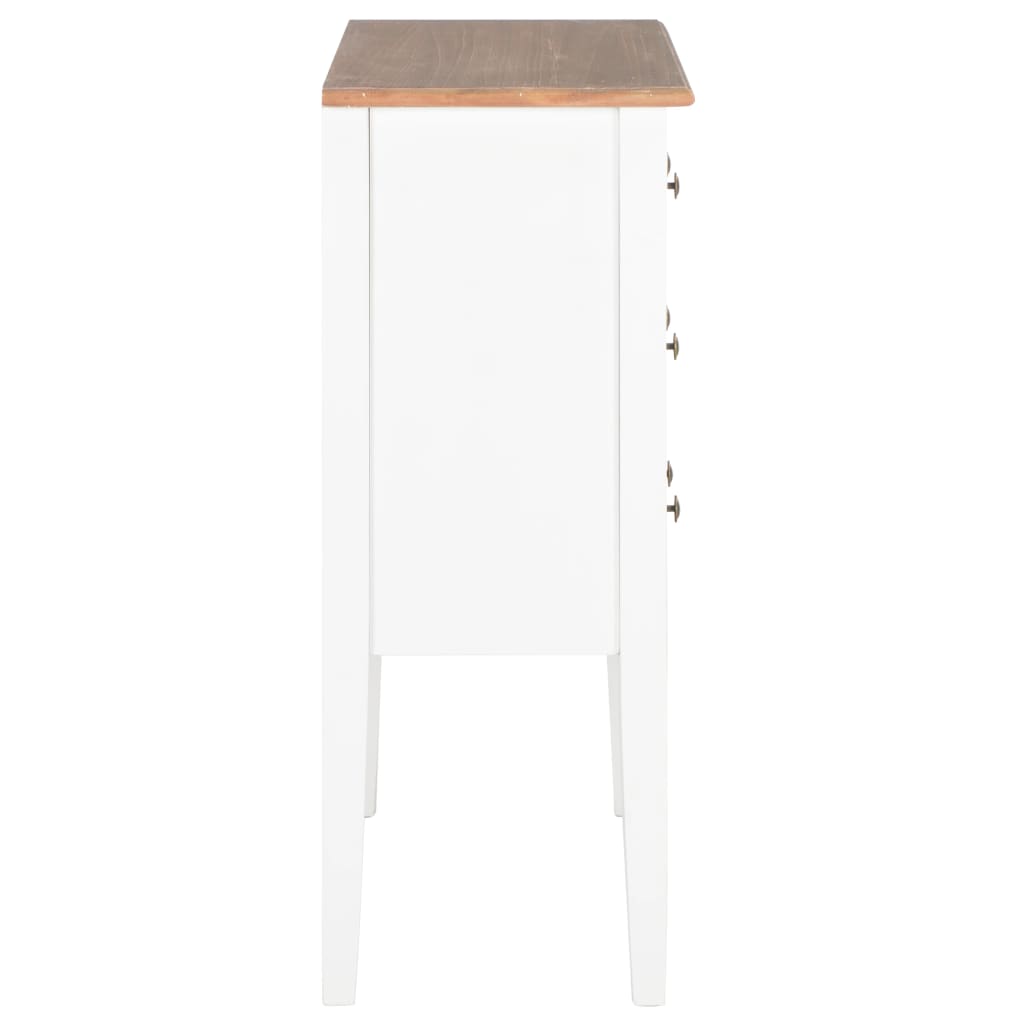 Skänk Vit 54x30x80 cm massivt trä