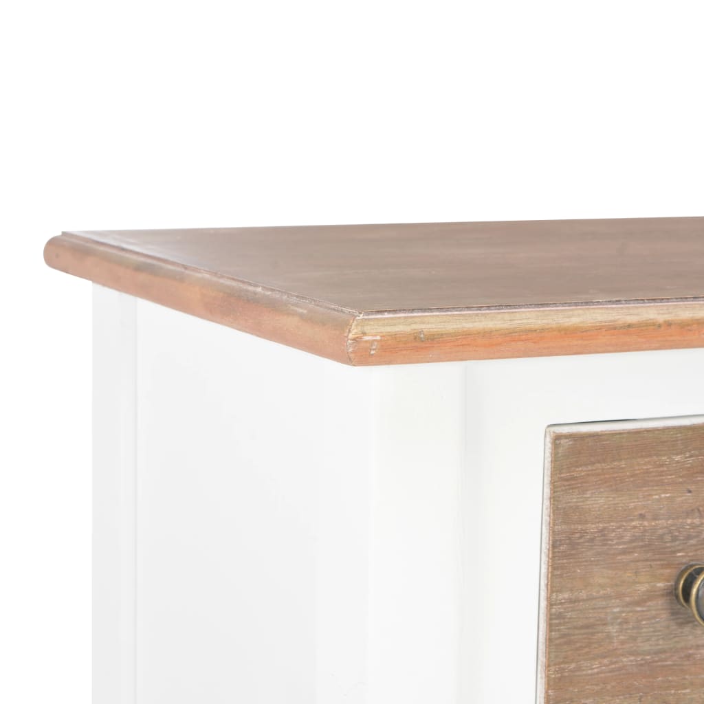 Skänk Vit 54x30x80 cm massivt trä