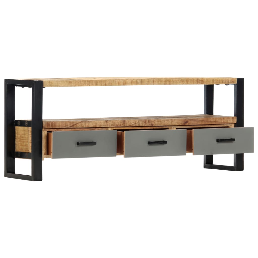 TV-bänk 130x30x50 cm massivt mangoträ