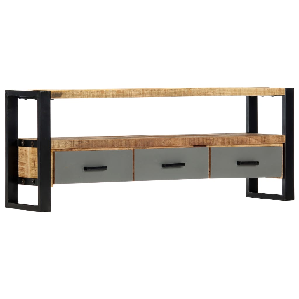 TV-bänk 130x30x50 cm massivt mangoträ