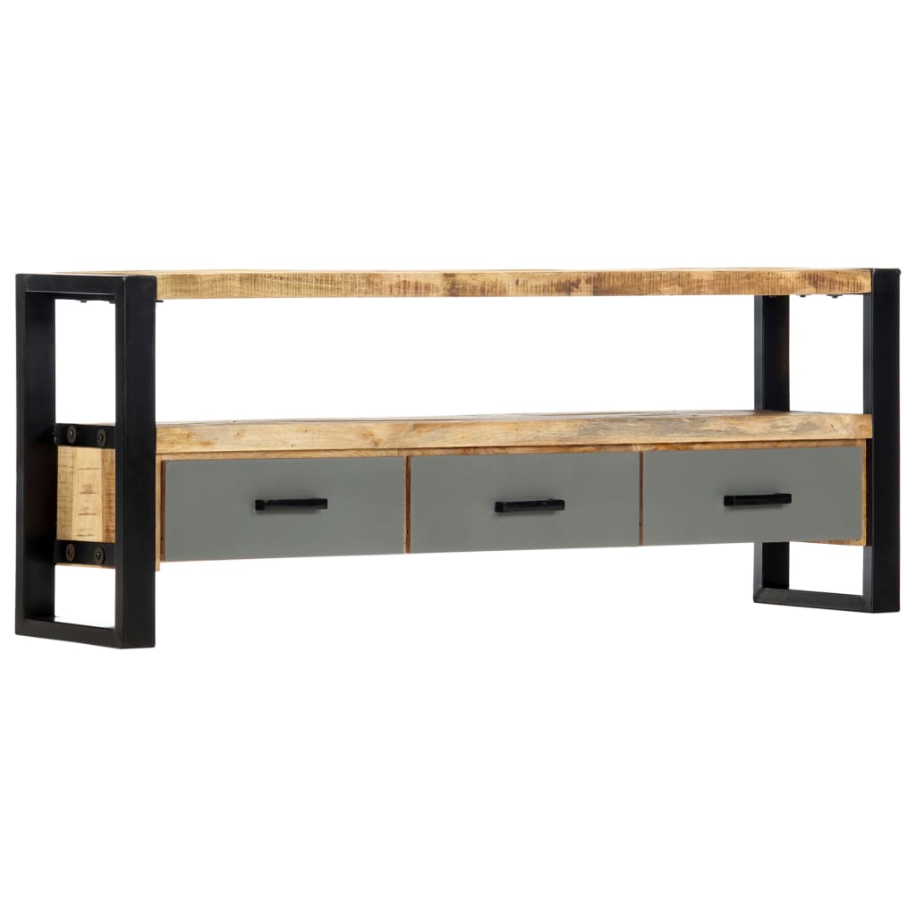 TV-bänk 130x30x50 cm massivt mangoträ