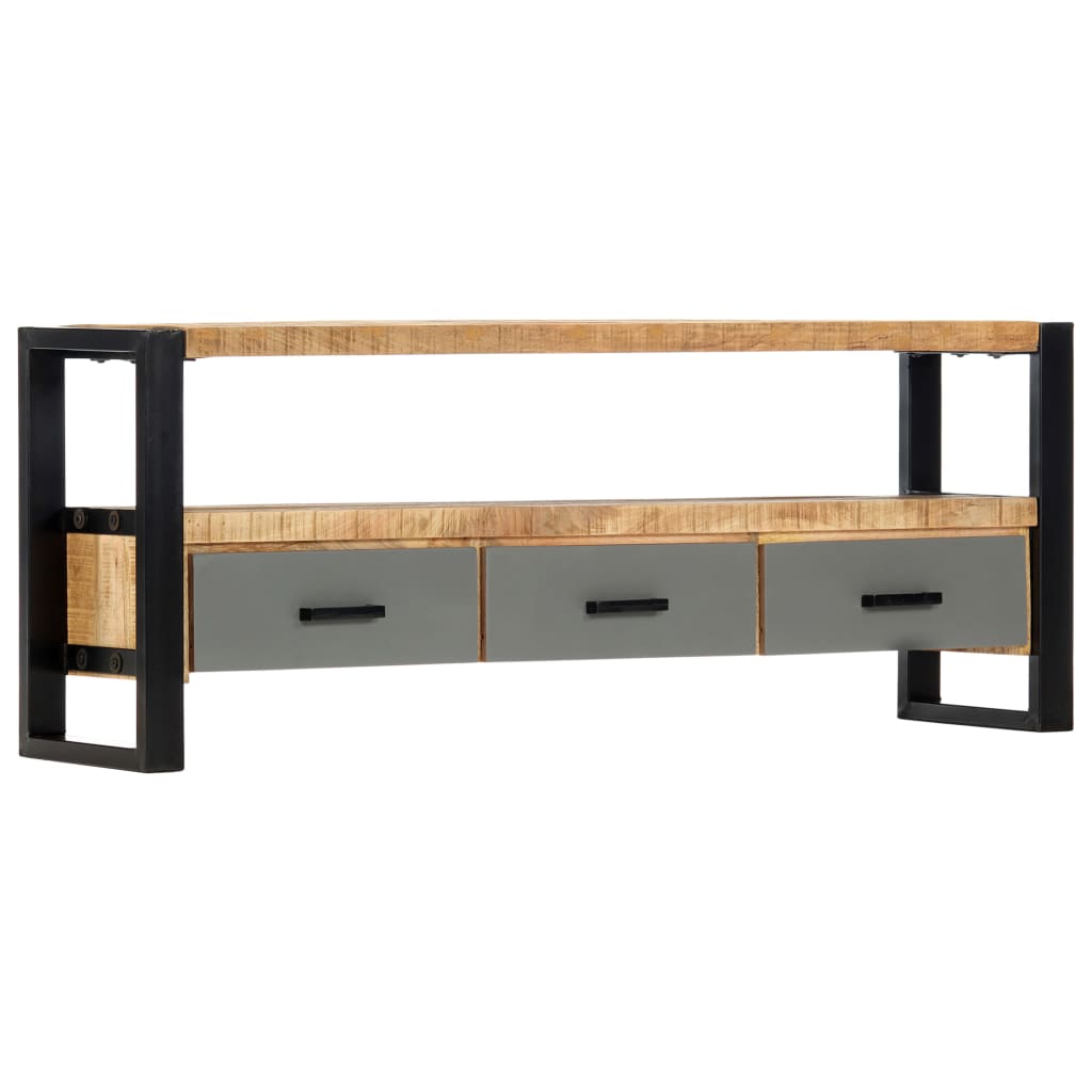 TV-bänk 130x30x50 cm massivt mangoträ